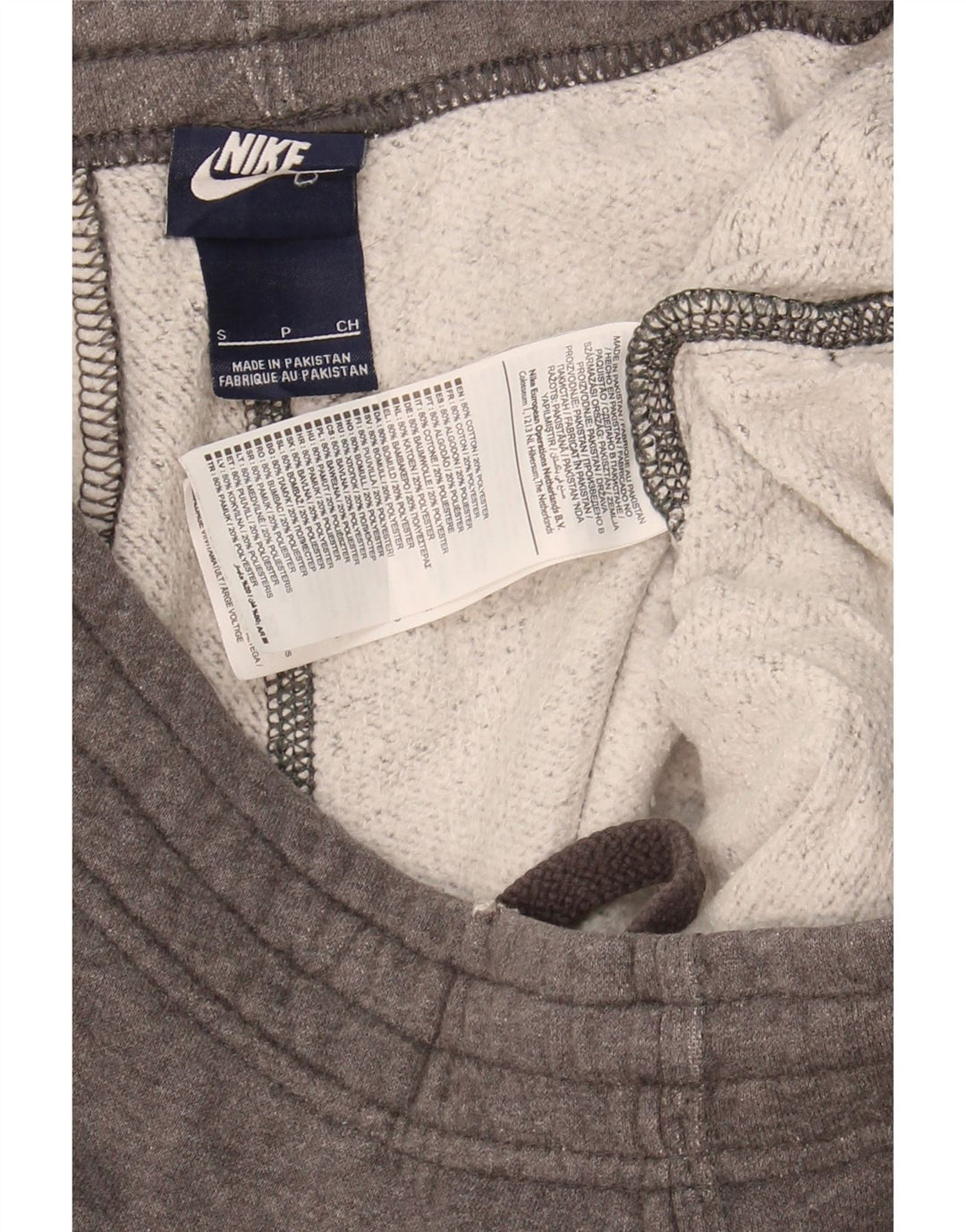 Calça de treino masculina NIKE Joggers pequeno cinza algodão