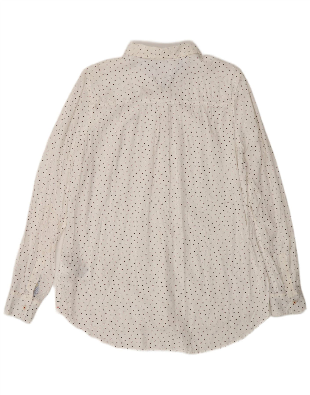 Camisa Tommy Hilfiger Feminina Reino Unido 16 Grande Lyocell Branco Manchado