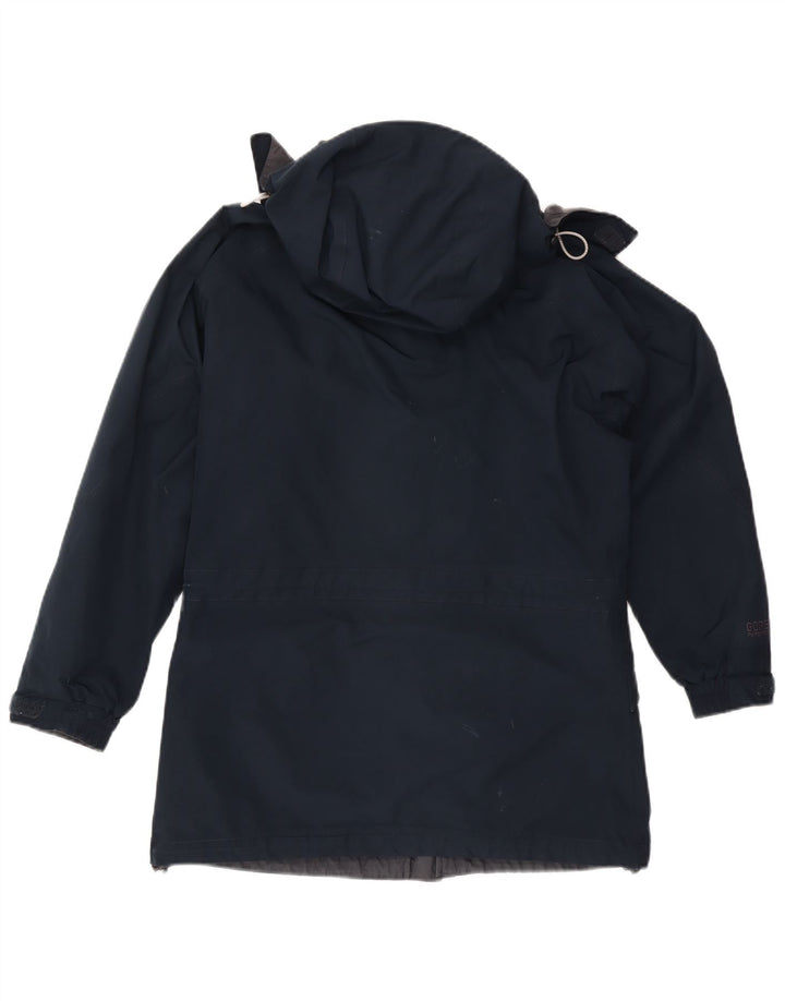 Jaqueta de chuva feminina grande com capuz Berghaus Reino Unido 10 pequena azul marinho nylon