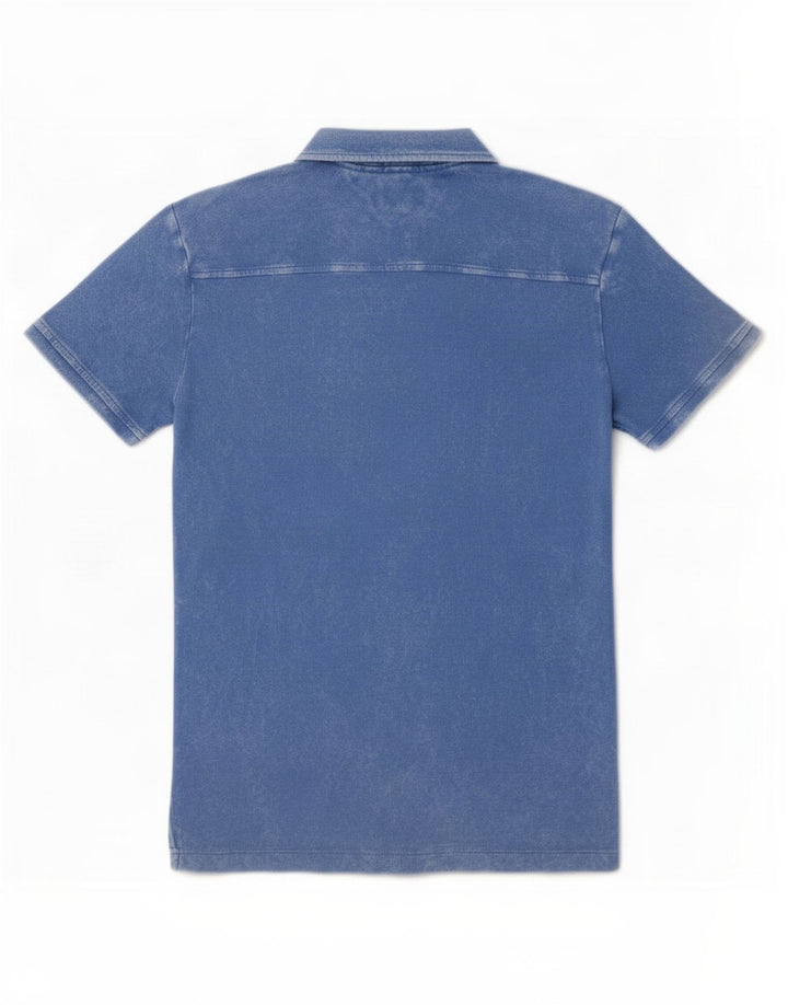 Camisa polo masculina Tommy Hilfiger algodão azul médio