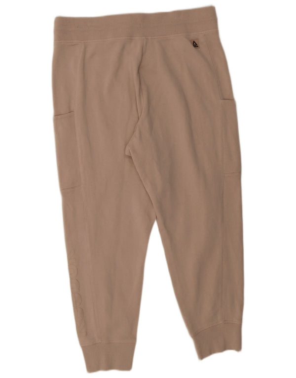 Calça feminina Reebok Graphic Tracksuit Joggers UK 18 XL algodão bege