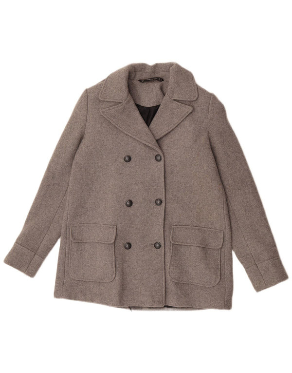 Casaco feminino Zara Trafaluc Pea UK 6 XS cinza poliéster