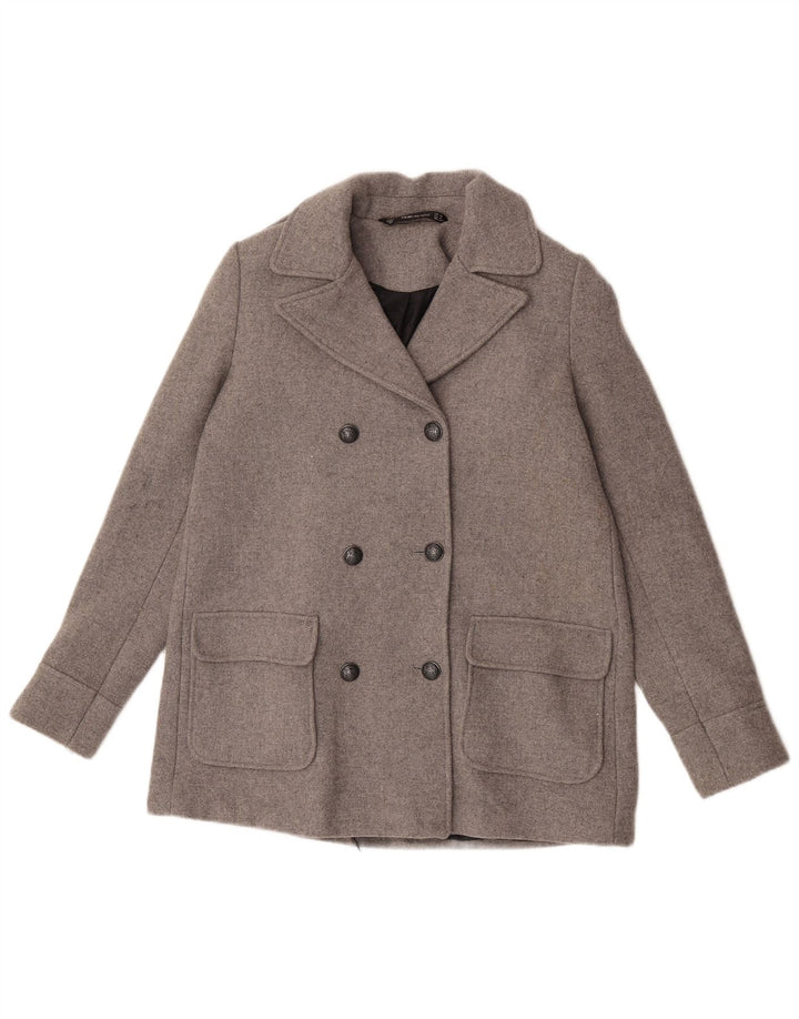 Casaco feminino Zara Trafaluc Pea UK 6 XS cinza poliéster
