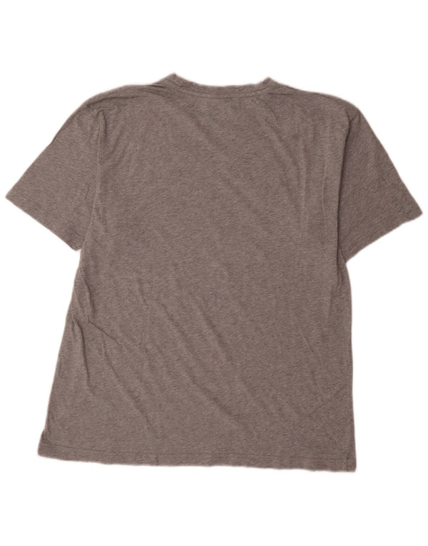 Camiseta feminina estampada Champion UK 16 grande cinza manchado