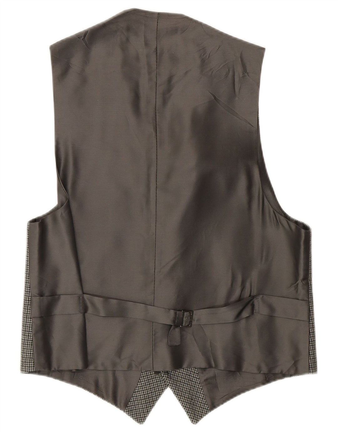 Colete masculino vintage médio cinza Houndstooth