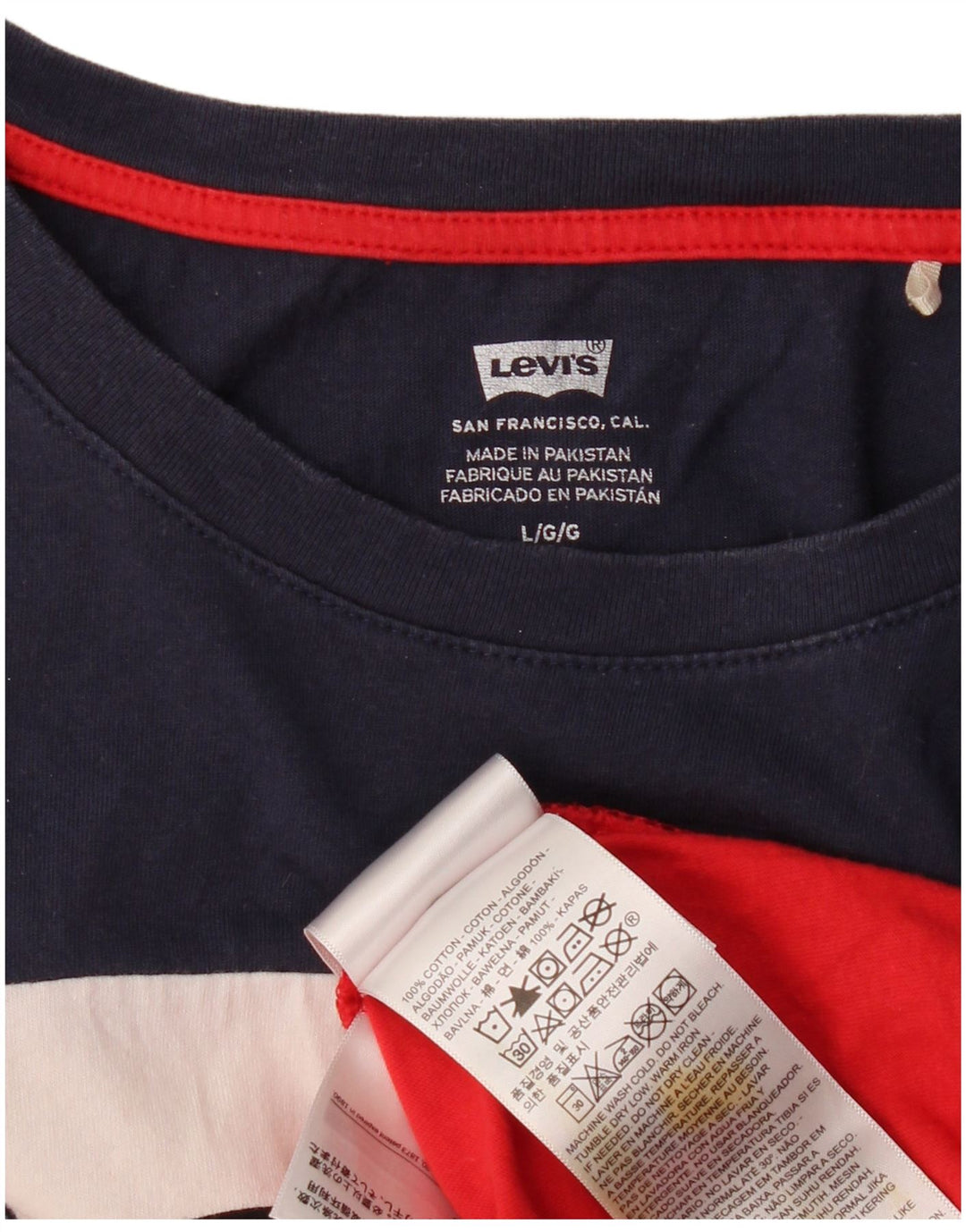 Colete feminino LEVI'S Crop Graphic Vest UK 14 grande bloco colorido multicolorido