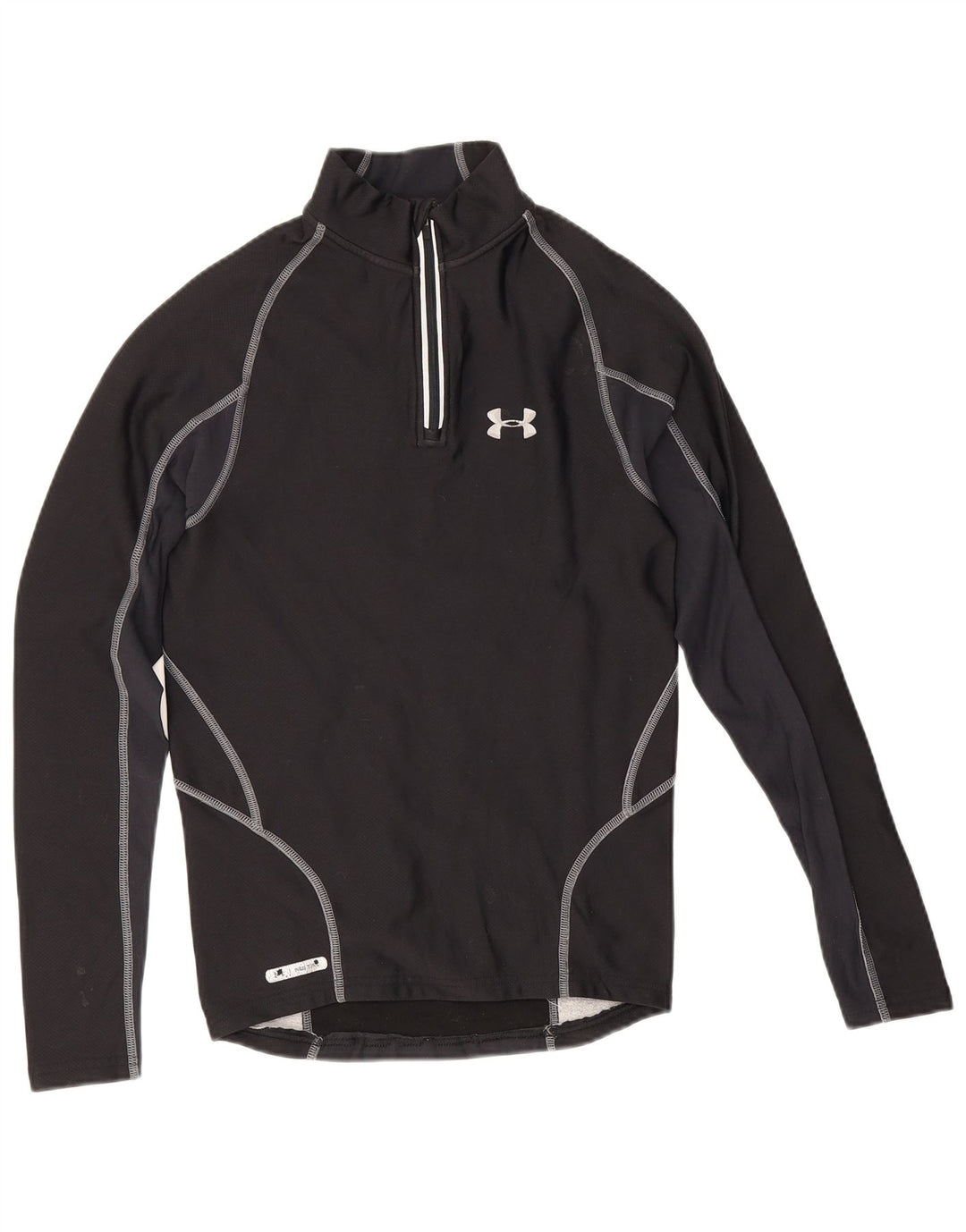 Under Armour Mens Cold Gear Graphic Pullover Treino Top Médio Preto