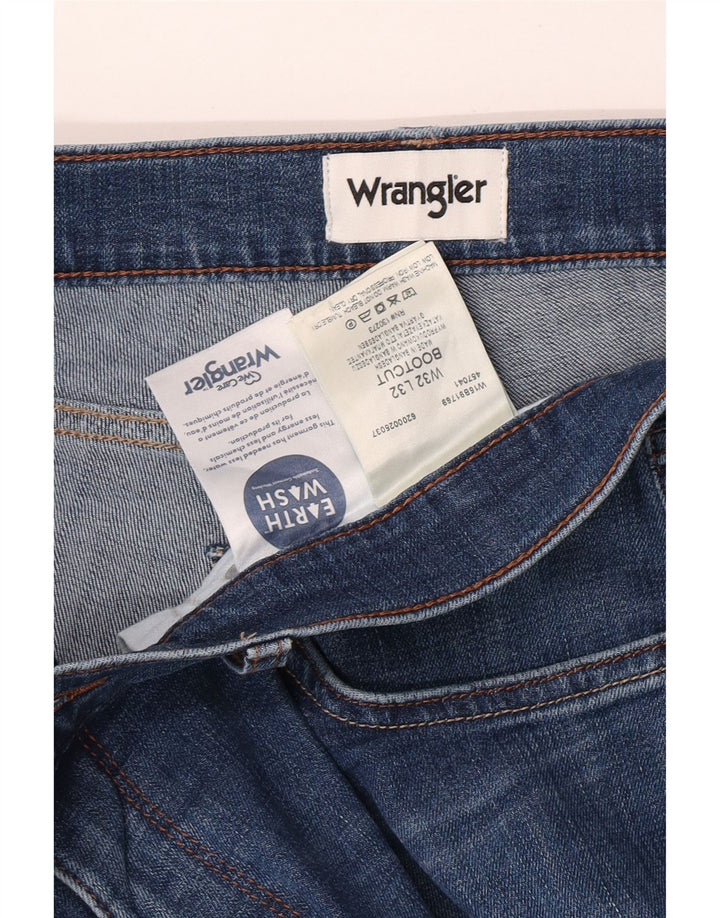 Wrangler Mens Bootcut Jeans W32 L32 Azul Algodão