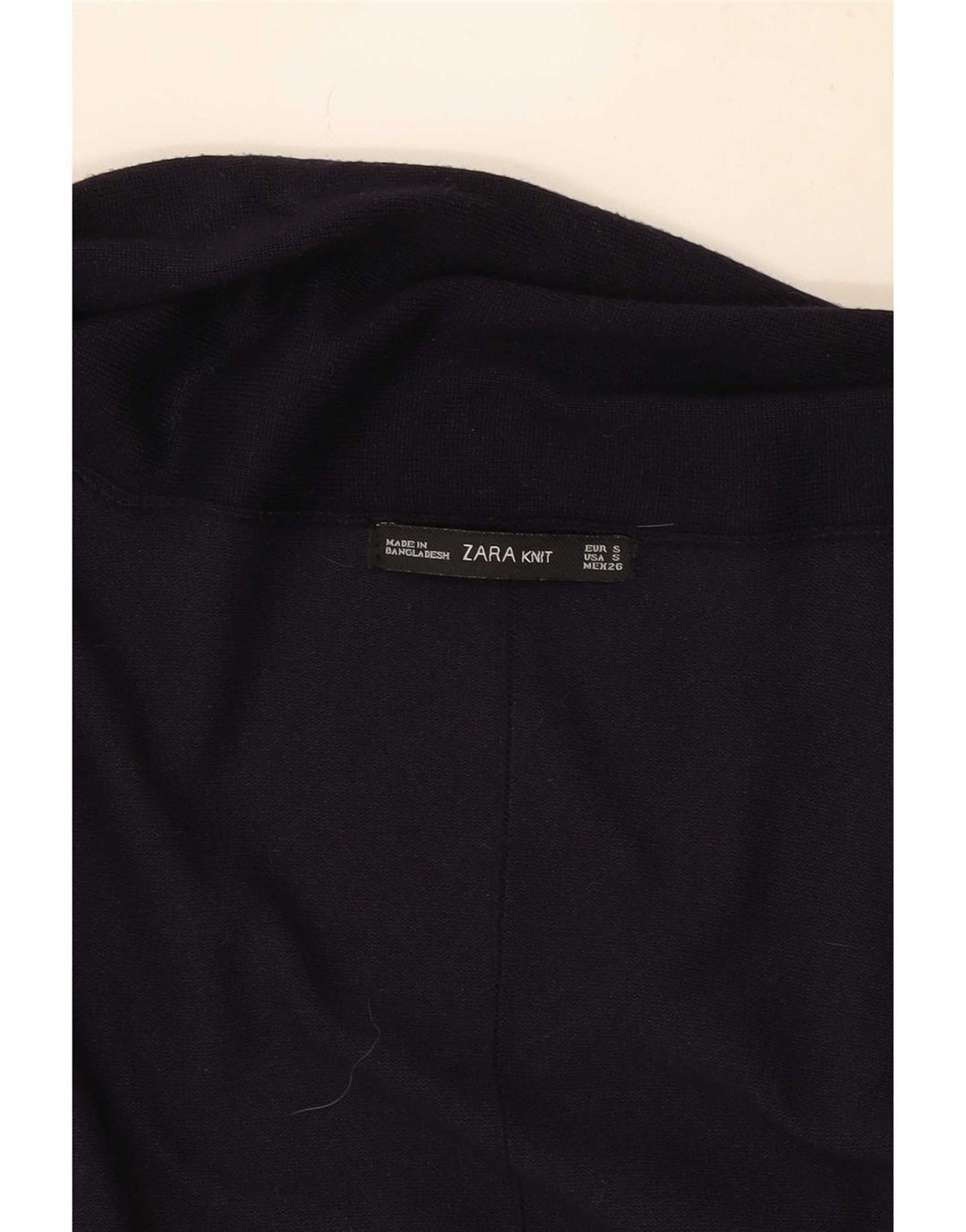 Zara Suéter Cardigan Aberto Feminino Reino Unido 10 Pequeno Azul Marinho