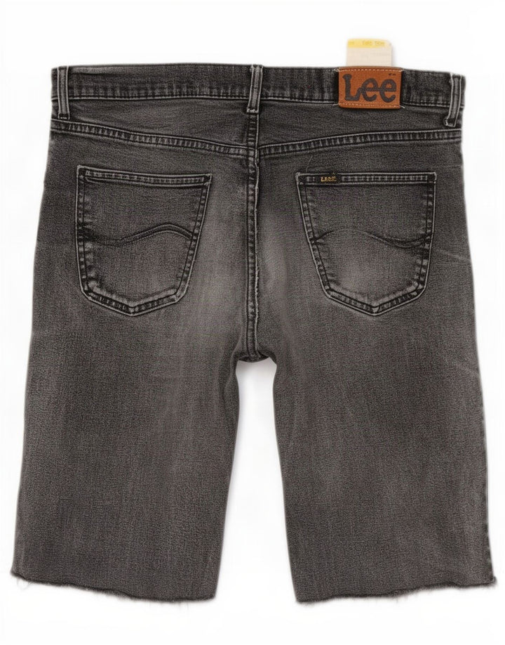 Lee Mens Brooklyn Denim Shorts W36 Grande Algodão Cinza