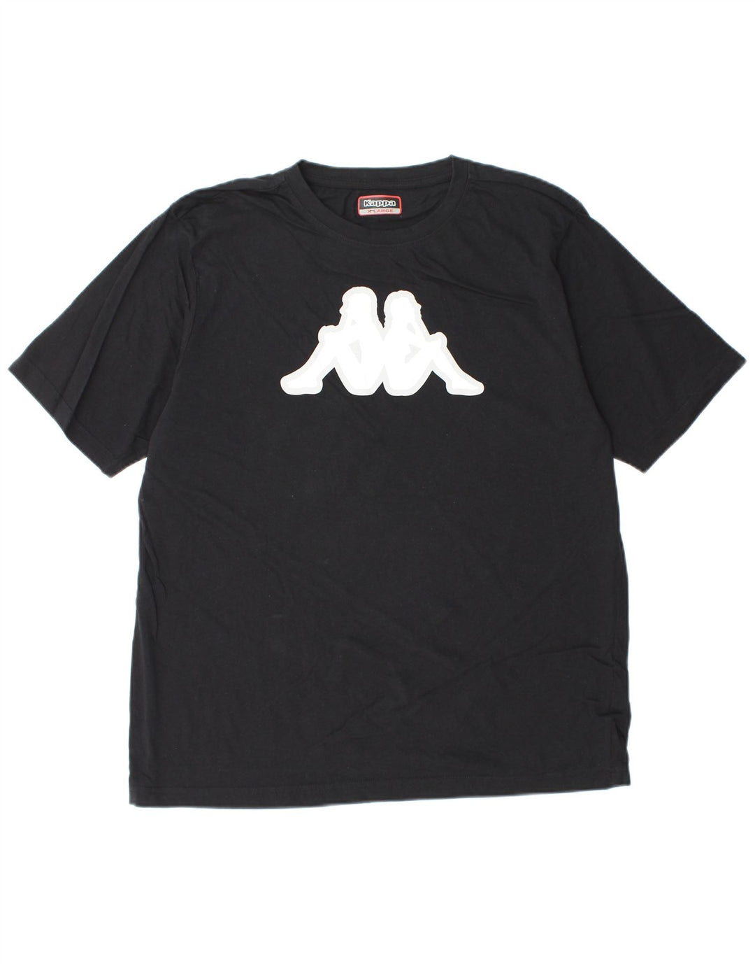 Camiseta gráfica masculina KAPPA Top XL algodão preto