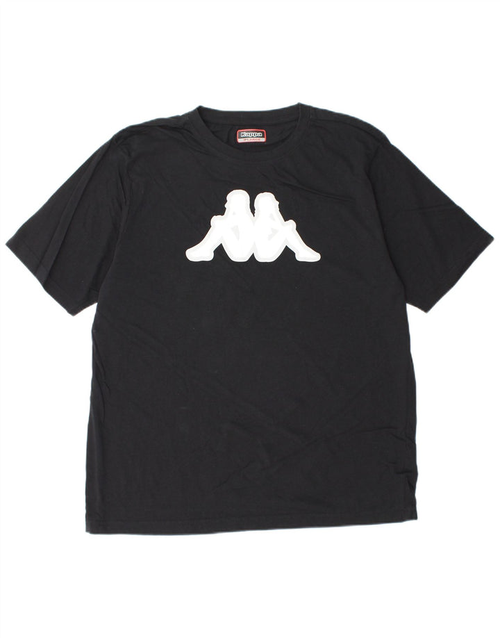 Camiseta gráfica masculina KAPPA Top XL algodão preto