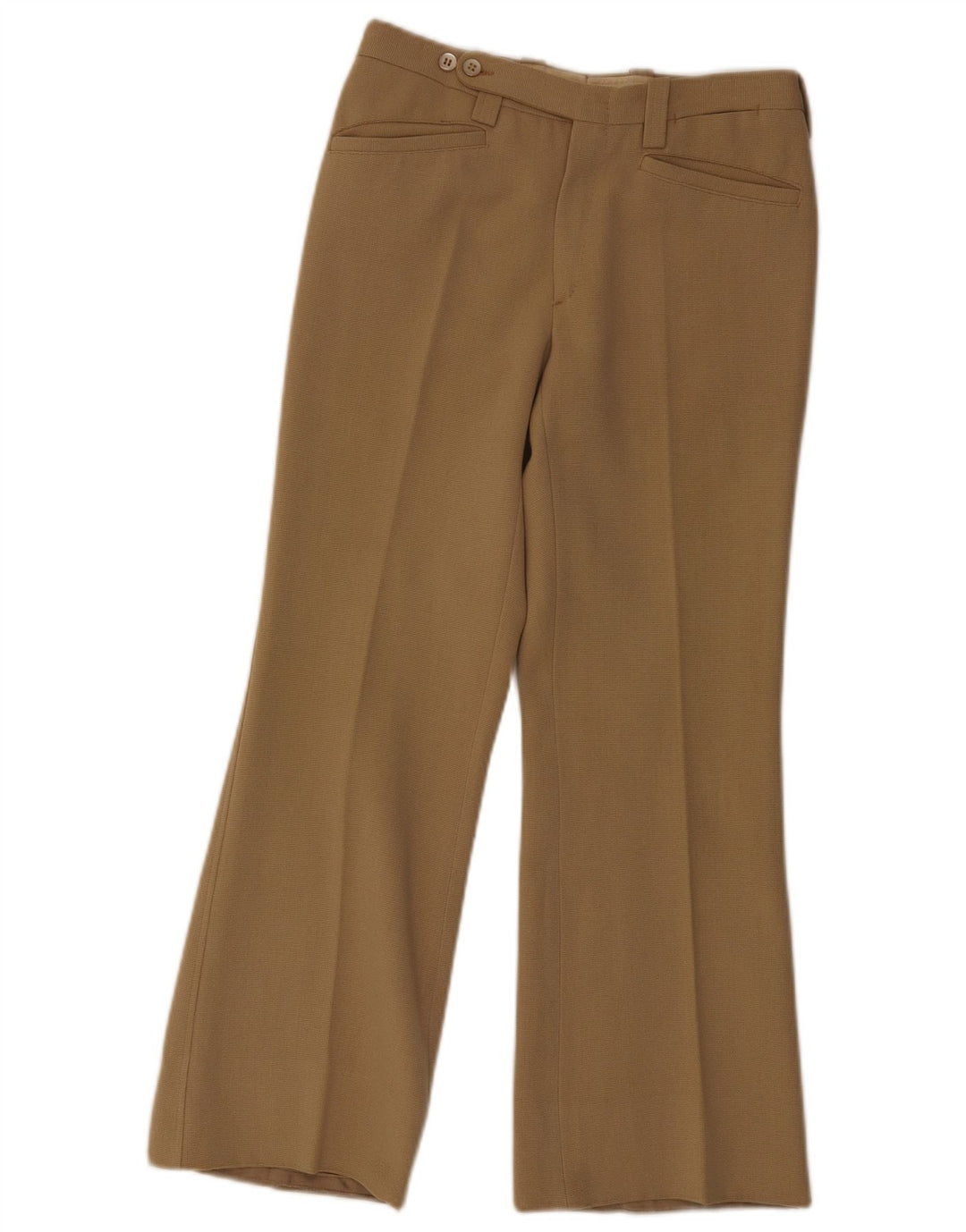 Calça feminina vintage bootcut IT 44 médio W27 L27 bege