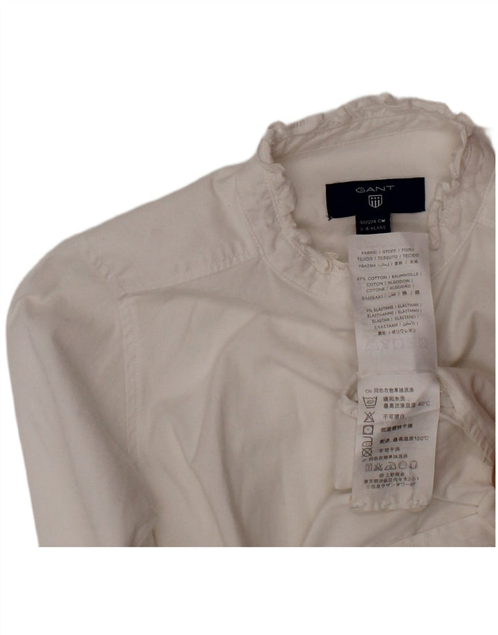 Camisa Gant Menina 3-4 Anos Algodão Branco