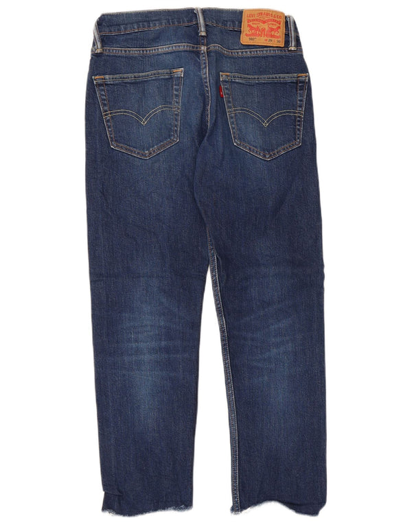 Calça jeans feminina Levi's 502 Tapered W29 L30 azul algodão