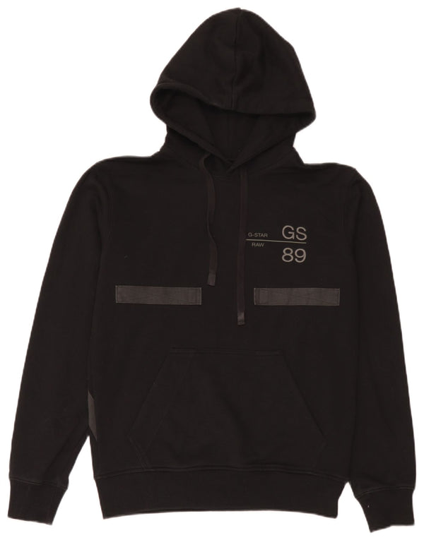 G-Star Mens Gráfico Hoodie Jumper XS Algodão Preto