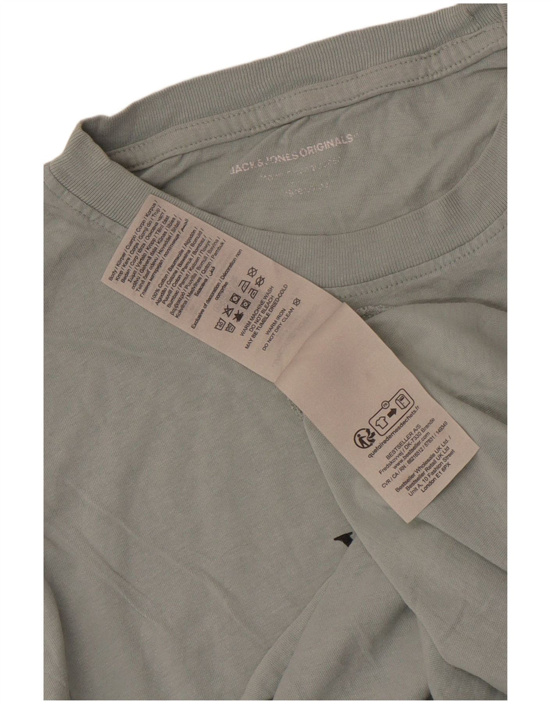 Camiseta gráfica masculina Jack & Jones Top algodão verde médio