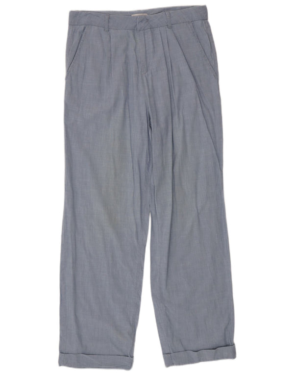 Max&Co. Calça Chino Feminina Pegged UK 14 Grande W32 L30 Azul Algodão