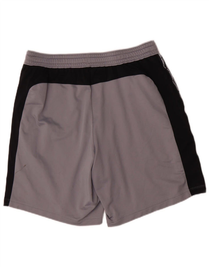 Under Armour Mens Graphic Sport Shorts Grande Cinza Colourblock Poliéster