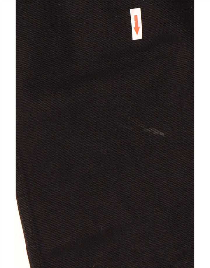 Wrangler Mens Straight Jeans W34 L34 Algodão Preto