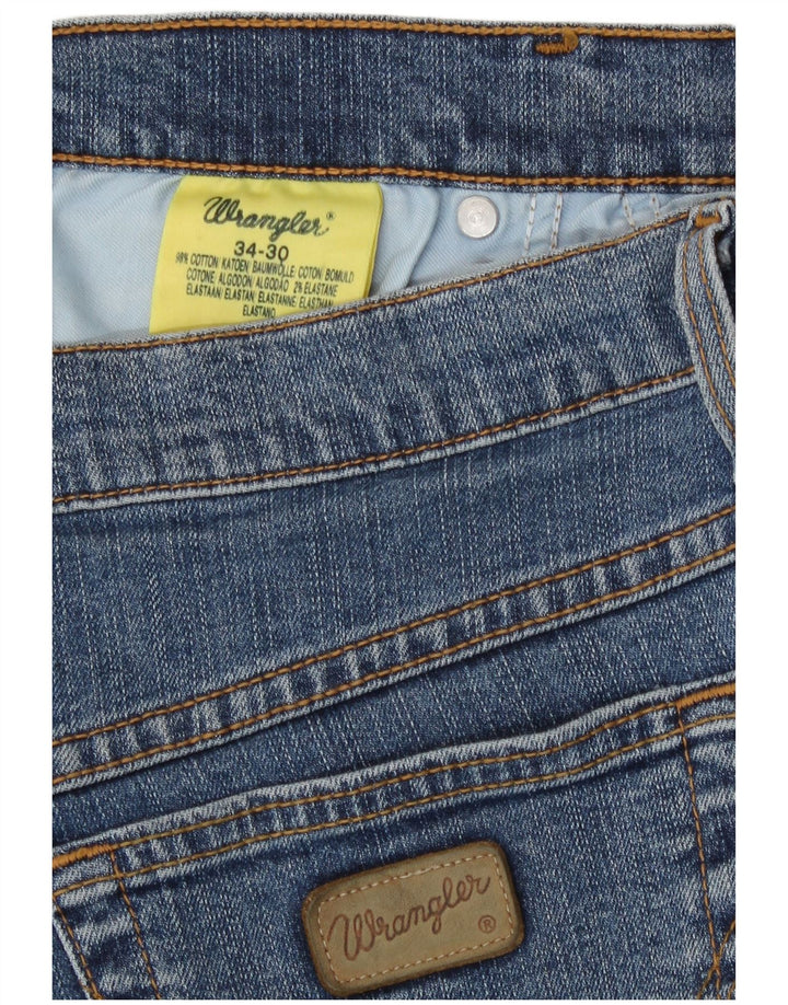 Wrangler Mens Regular Fit Jeans Slim W34 L30 Azul Algodão