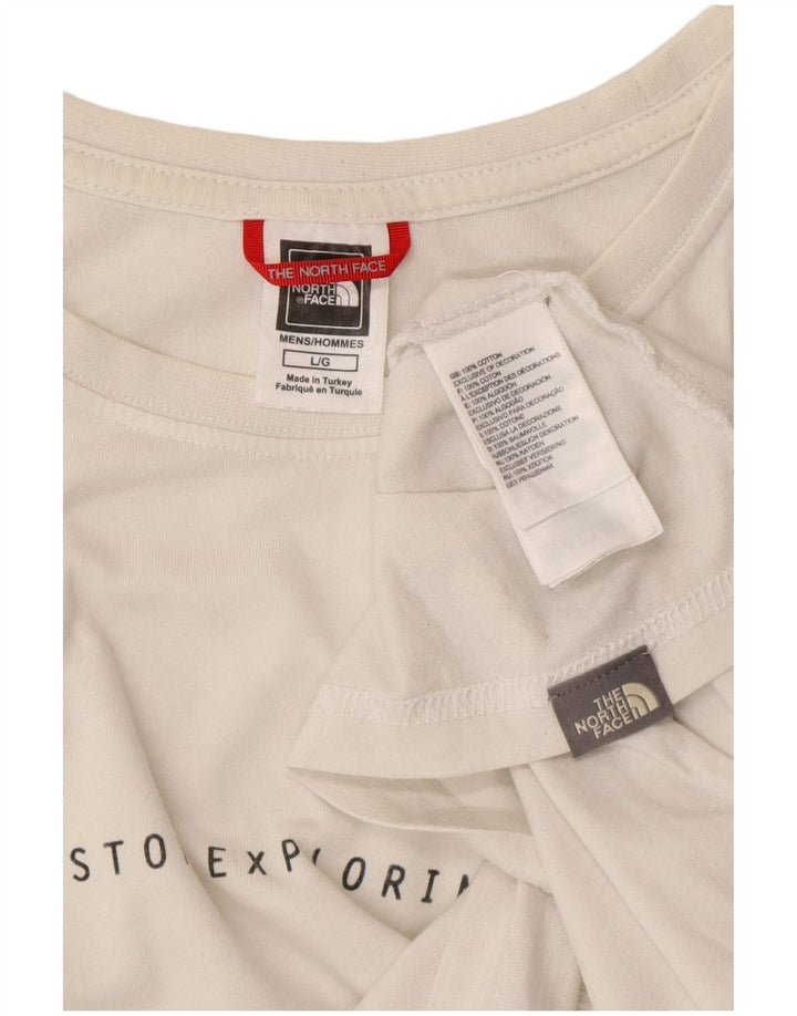 Camiseta gráfica masculina THE NORTH FACE top grande de algodão branco