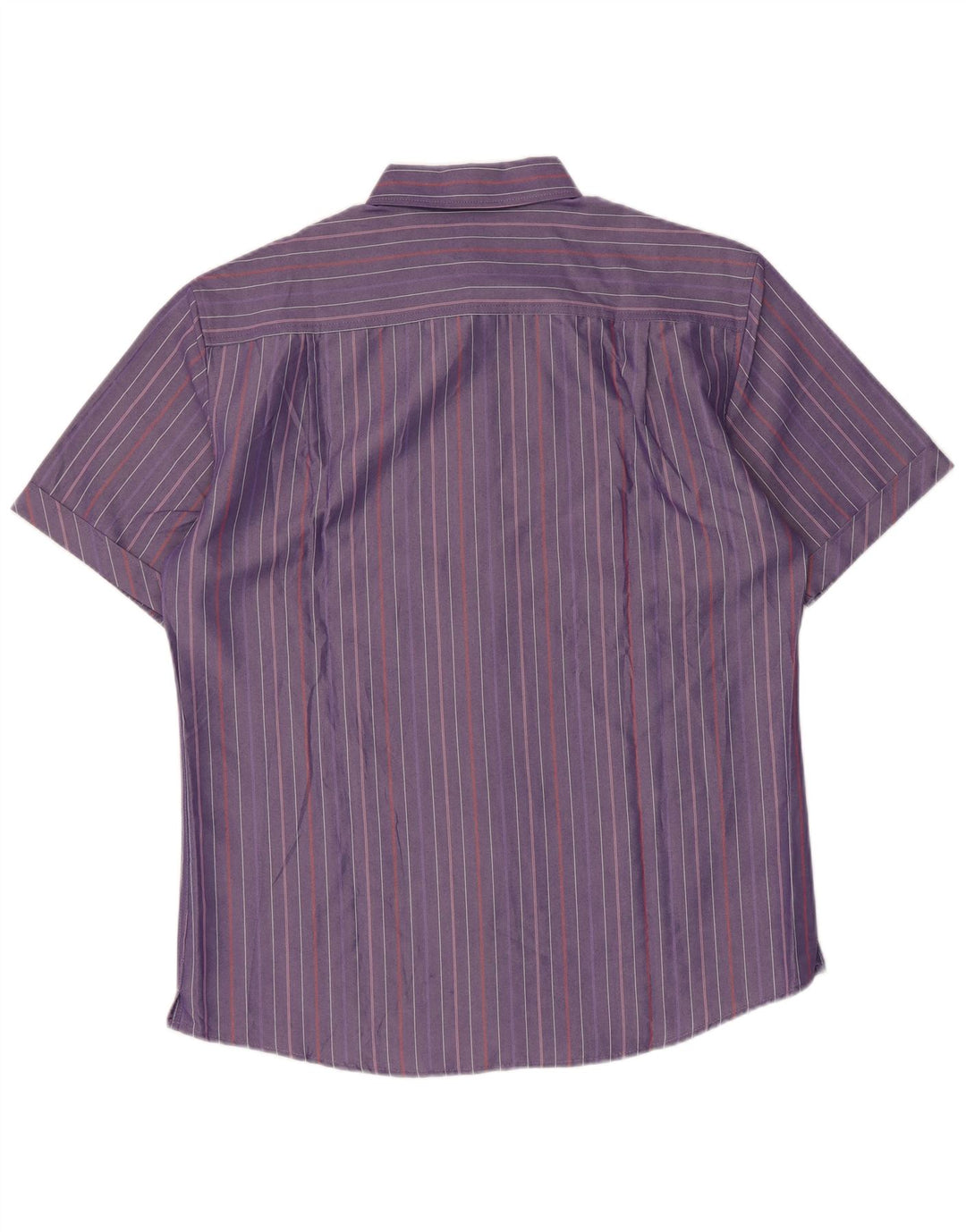 Camisa masculina Marks & Spencer Blue Harbor listrada roxa média