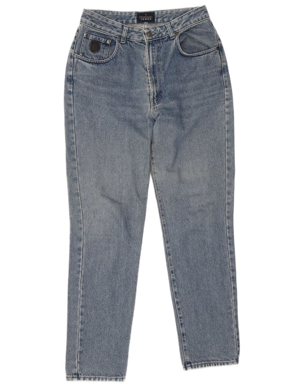 Jeans retos femininos Trussardi IT 48 XL W34 L30 azul algodão