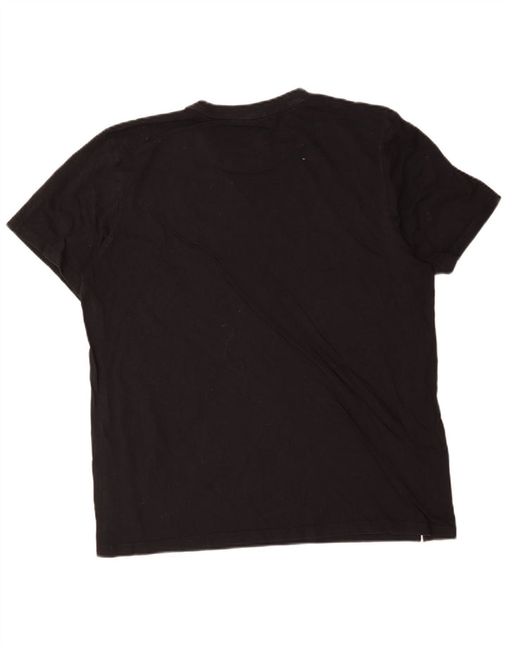 Adidas Mens Camiseta Top Grande Algodão Preto