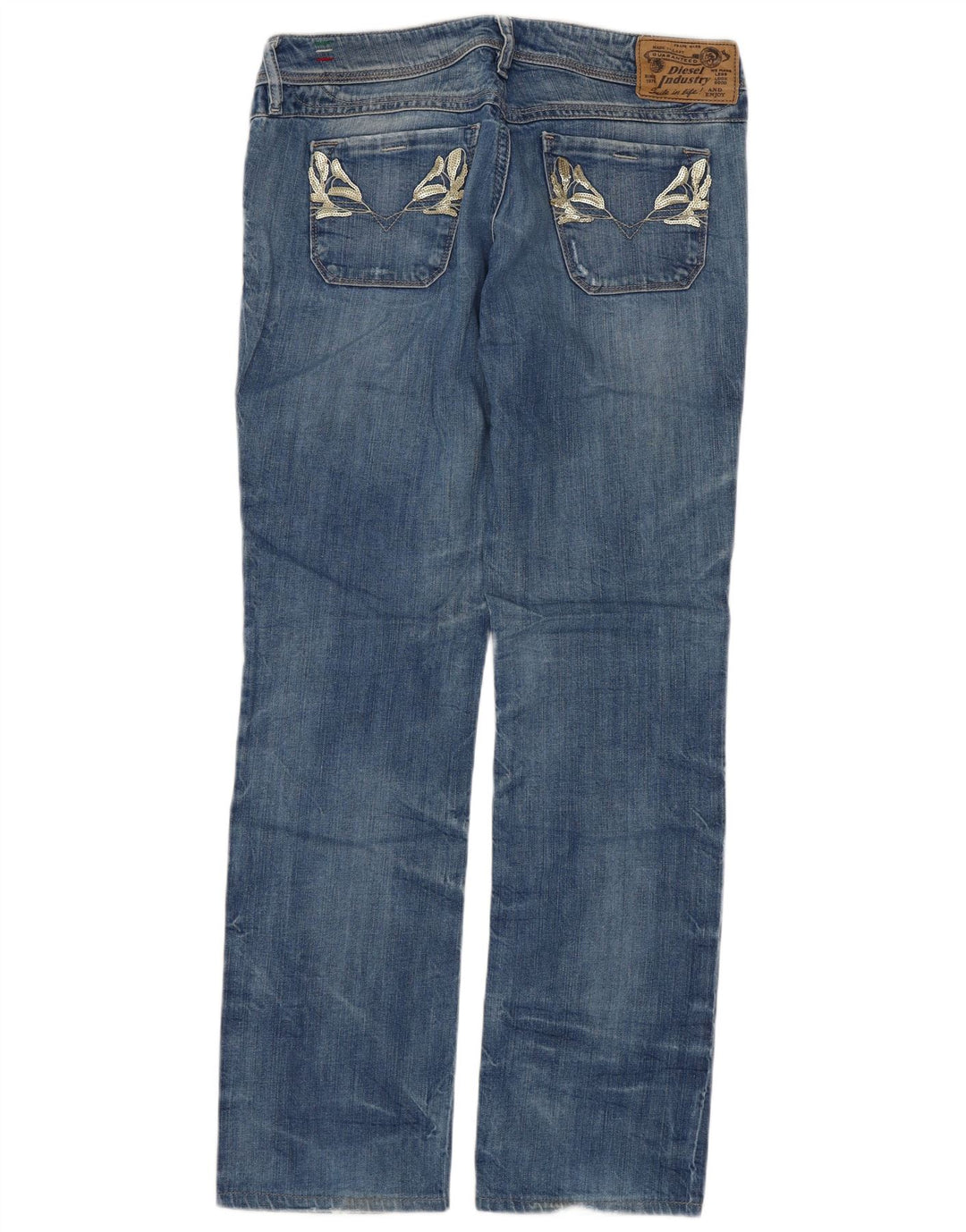 DIESEL Calça jeans feminina Lowky reta W30 L29 algodão azul