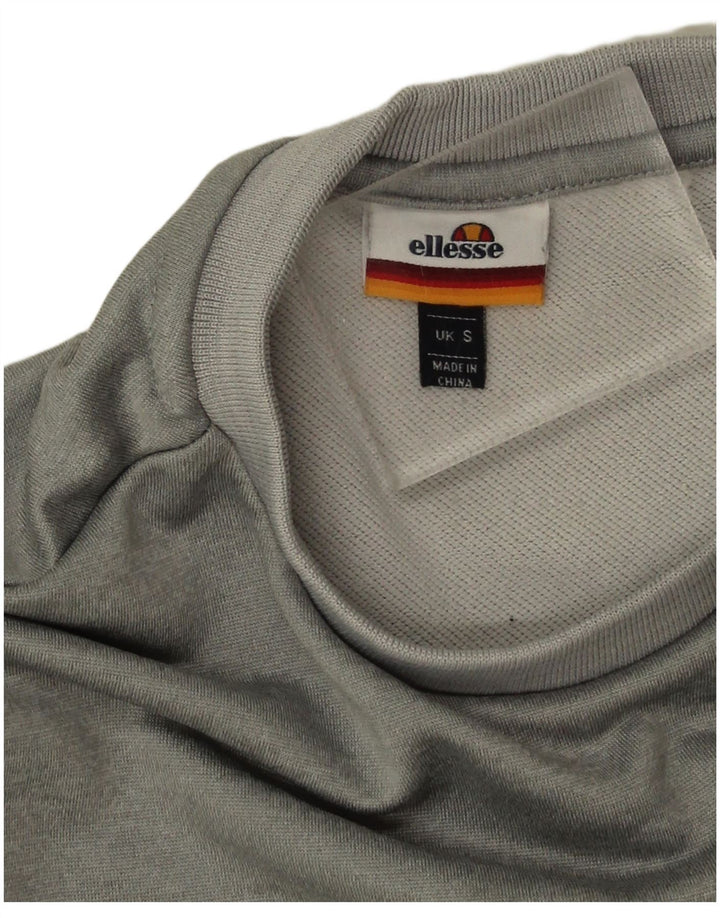 Ellesse moletom masculino gráfico jumper pequeno cinza colorblock poliéster