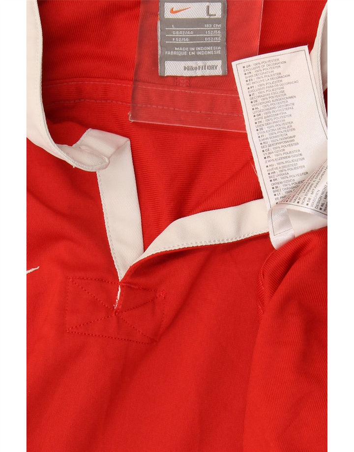 Camiseta masculina Nike Top UK 42/44 grande vermelho colorblock poliéster