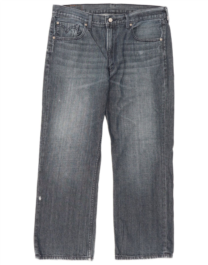 LEVI'S Mens 506 Straight Jeans W38 L30 Blue Cotton