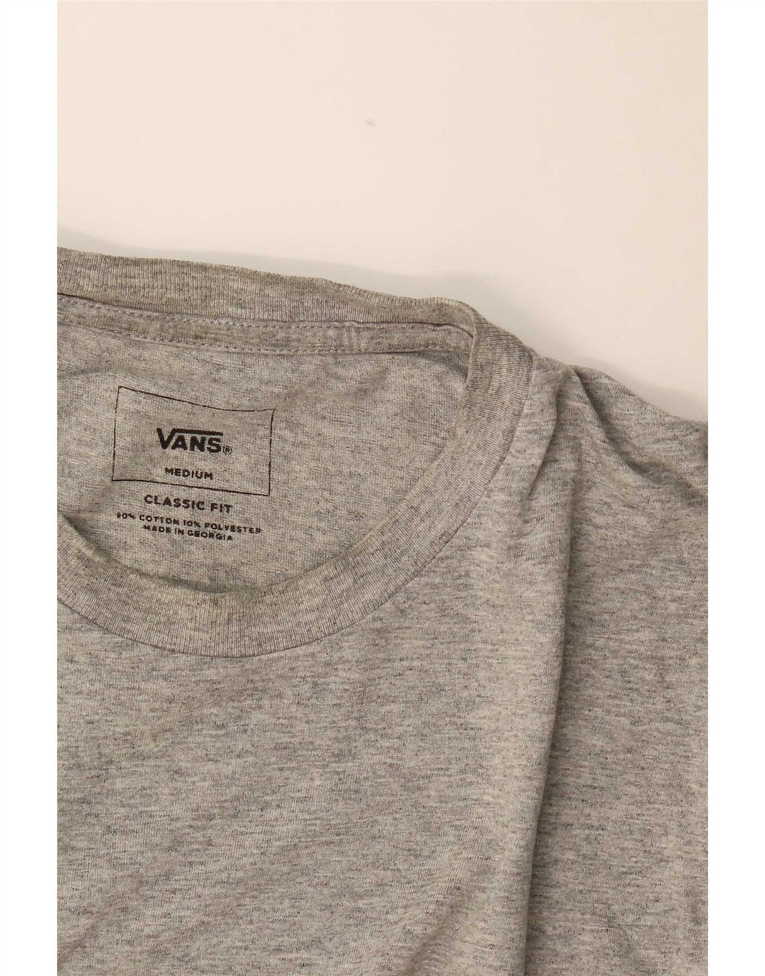 Camiseta masculina Vans Classic Fit Top cinza médio algodão