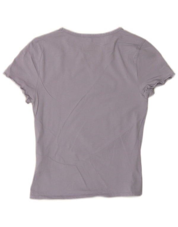 Camiseta feminina Vans UK 10 pequena algodão roxo