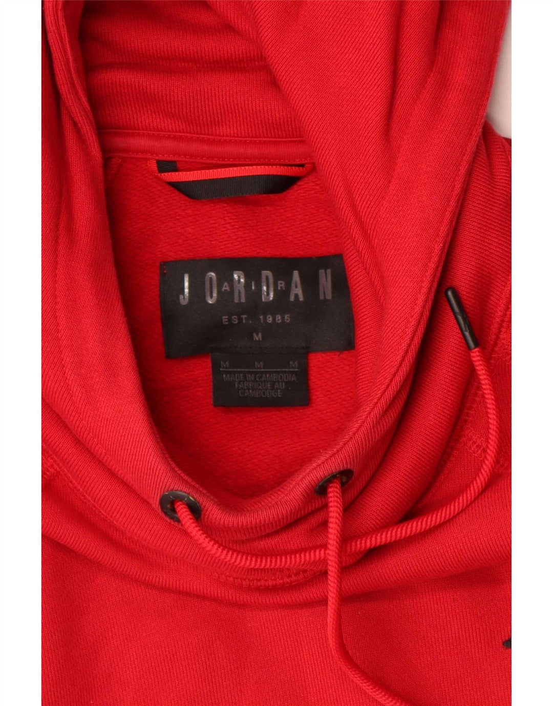 Jordan Mens Hoodie Jumper Médio Algodão Vermelho