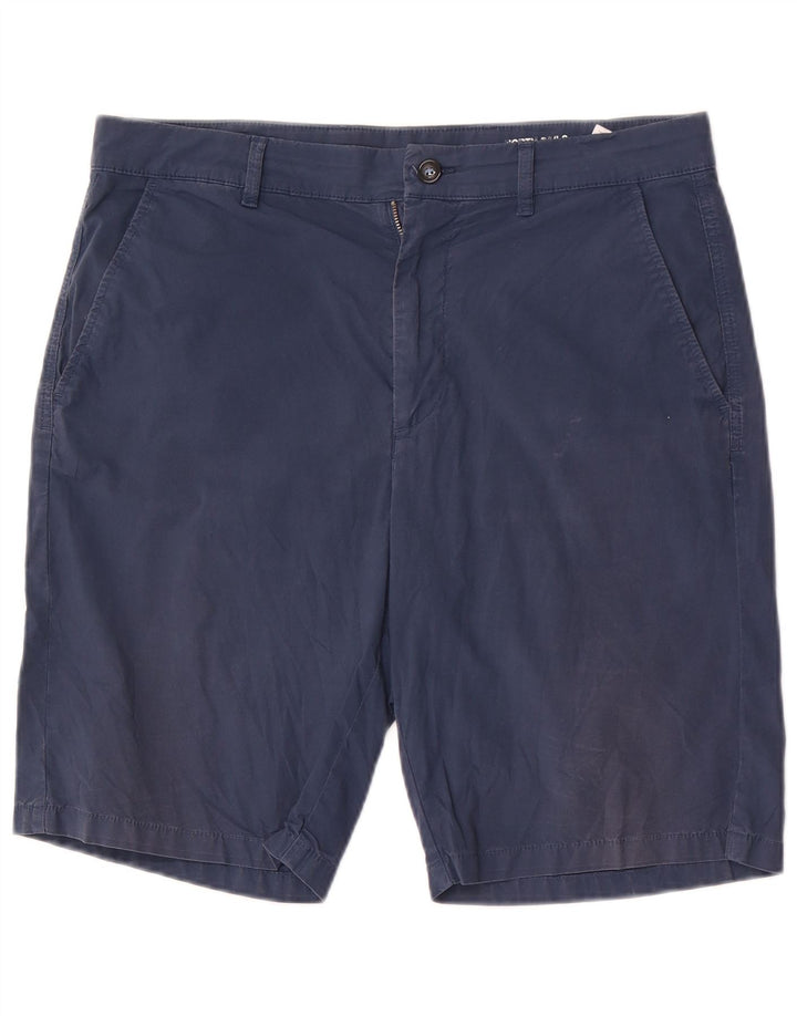 North Sails Mens Regular Fit Chino Shorts W33 Médio Azul Marinho Algodão