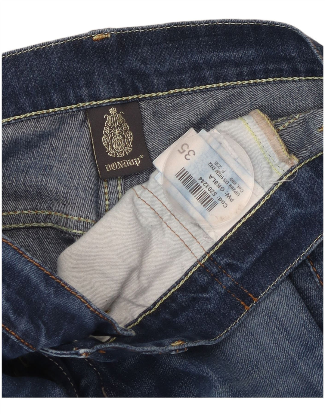 Dondup Mens Slim Jeans W35 L30 Azul Poliéster