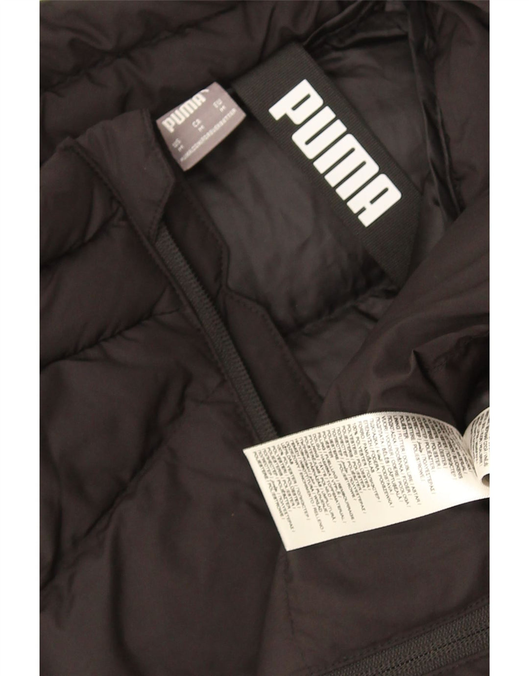 Jaqueta acolchoada feminina Puma UK 14 poliéster preto médio