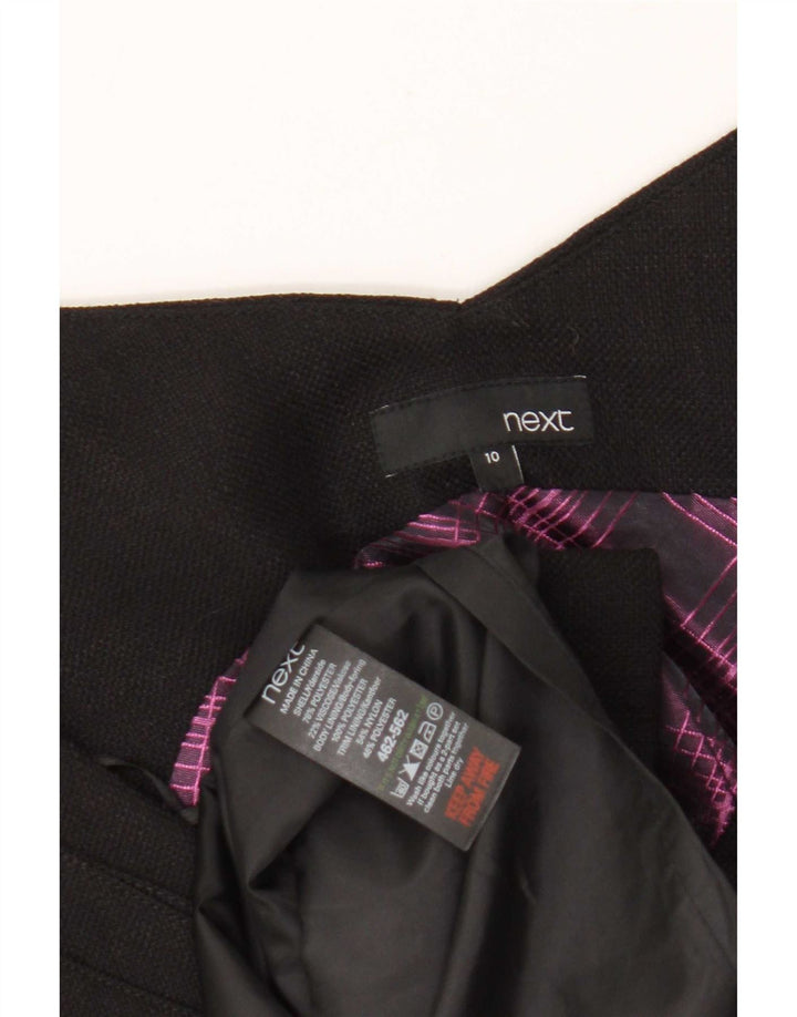 Próximo Vestido feminino sem mangas com bainha UK 10 pequeno poliéster preto