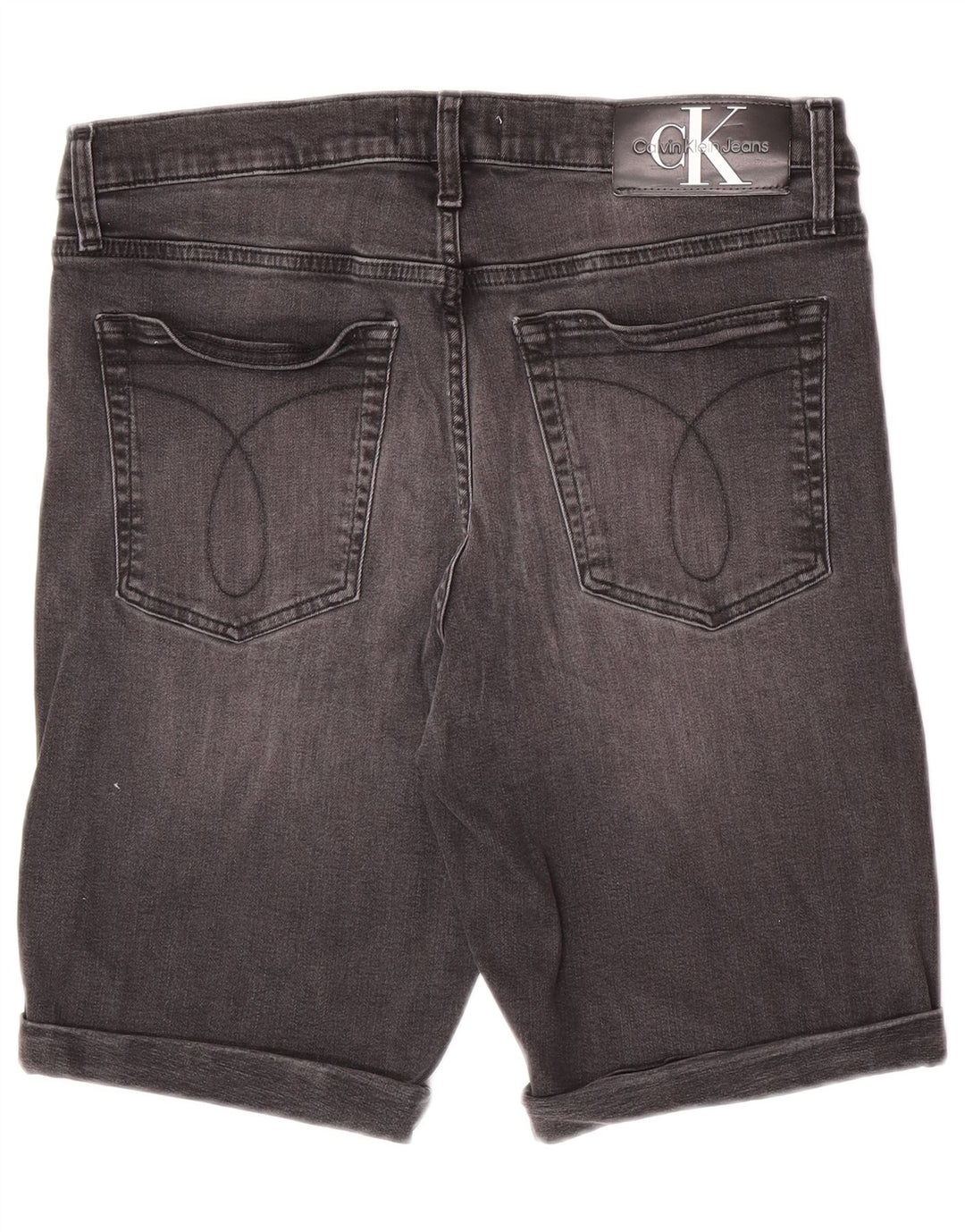 Shorts jeans slim masculino Calvin Klein W33 algodão cinza médio