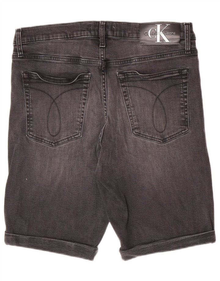 Shorts jeans slim masculino Calvin Klein W33 algodão cinza médio