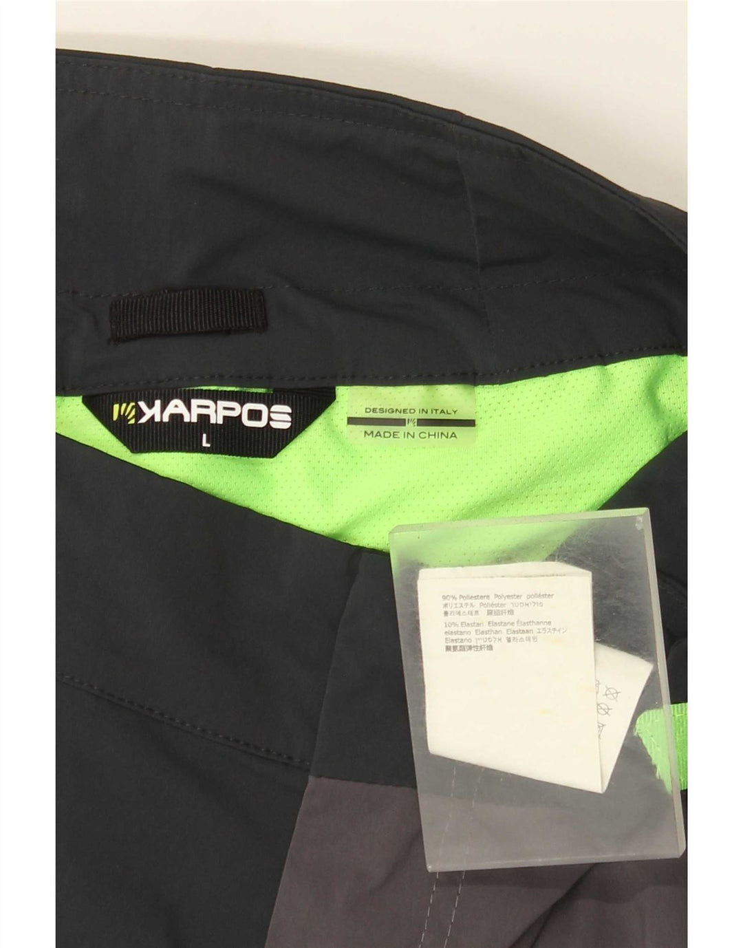 Shorts de caminhada masculino Karpos Graphic grande W34 cinza colorblock poliéster
