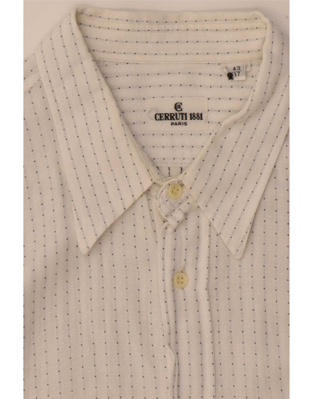 Camisa masculina Cerruti 1881 tamanho 43 17 XL branca manchada