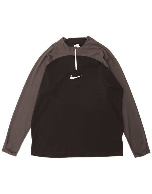 Nike Mens Dri Fit Top Manga Longa XL Preto Colourblock