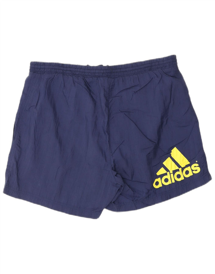 Shorts de natação masculinos ADIDAS Graphic pequeno azul marinho poliamida