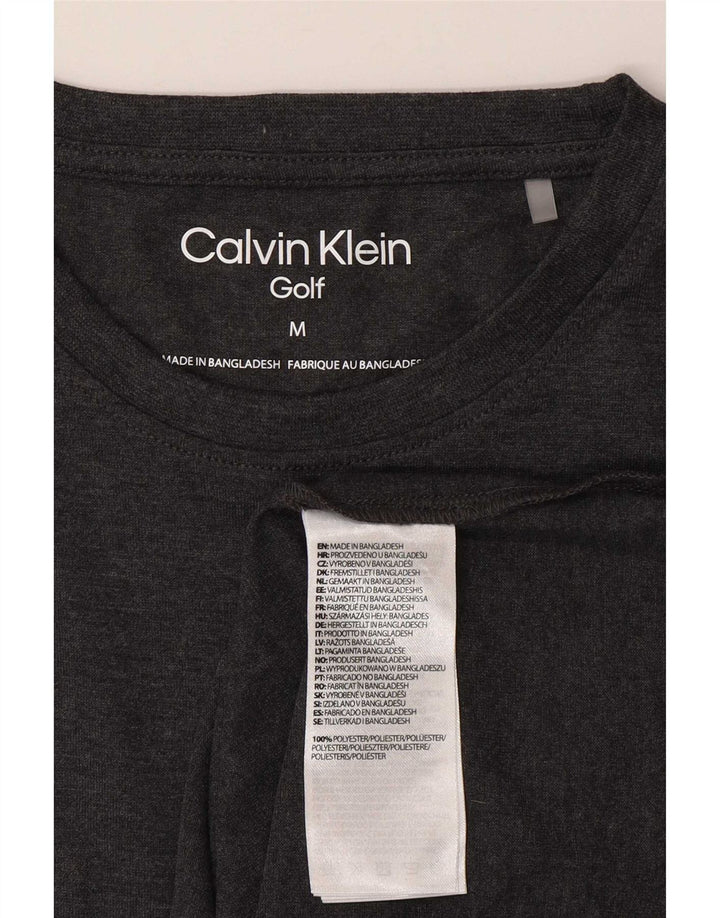 Camiseta masculina Calvin Klein cinza médio poliéster