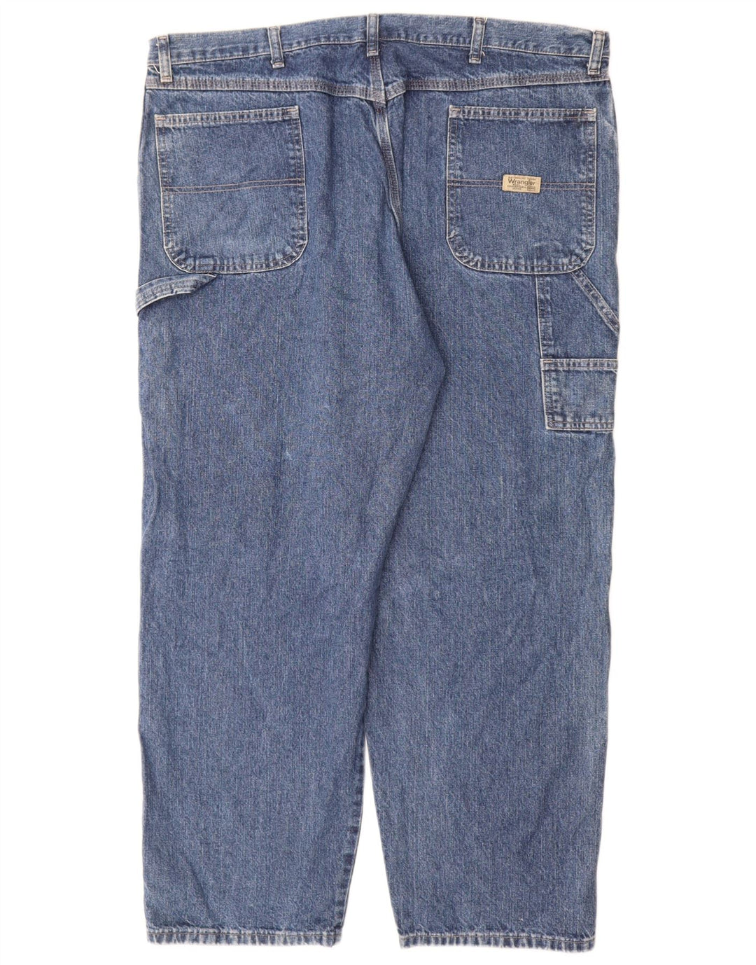 Wrangler Mens Cargo Straight Jeans W42 L30 Azul Algodão