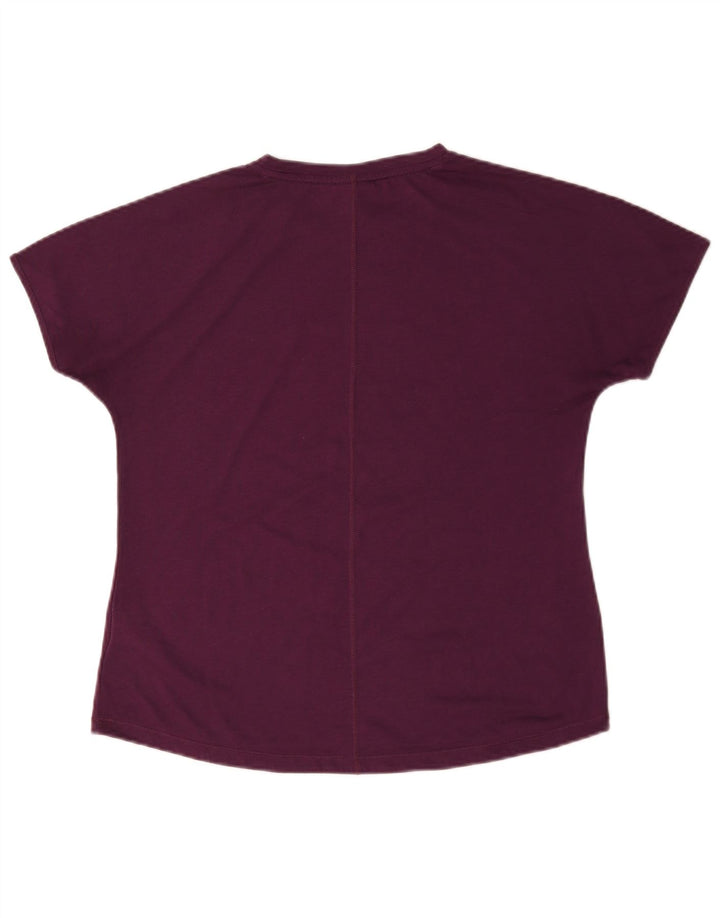 Puma Camiseta Feminina Graphic Top UK 16 Grande Roxo Poliéster