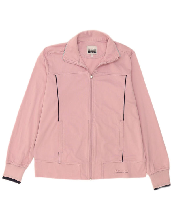 Champion Womens Easy Fit Oversized Tracksuit Top Jacket UK 10 Pequeno Rosa